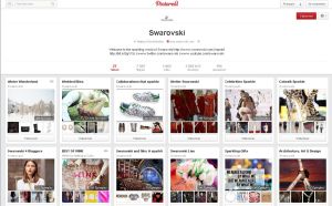 Swarovski sur les réseaux sociaux
